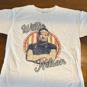 White Willie Nelson Graphic T-Shirt